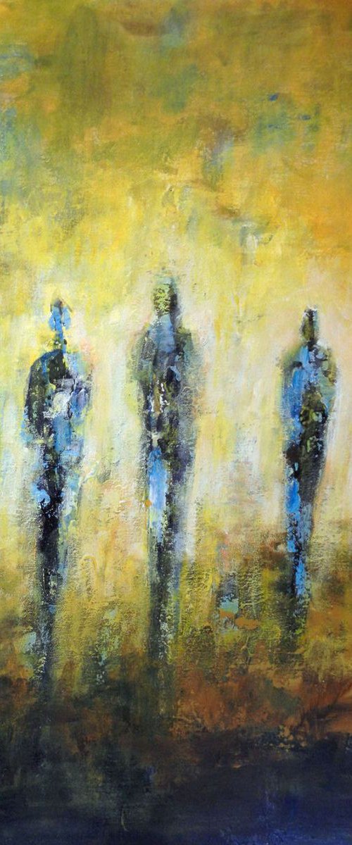 Trinity Yellow Figure Abstract - 30x24 by BenWill