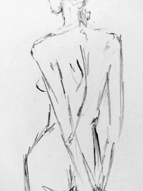 Nude figure. Imagination1. Original nude drawing.