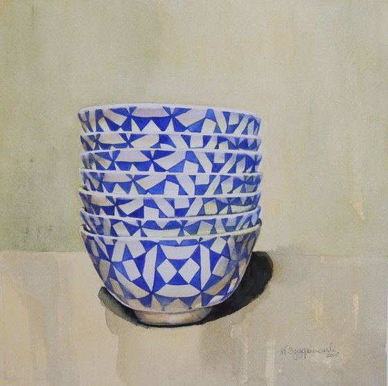 Blue and white bowl