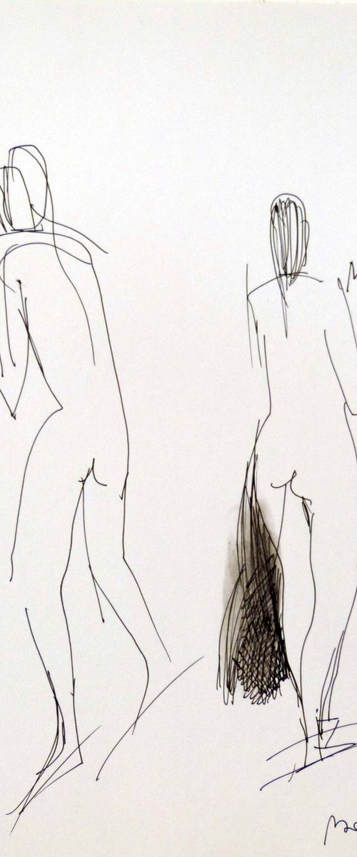 Two Nudes 2001, 21x29 cm by Frederic Belaubre