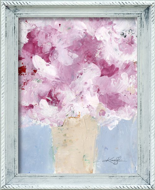 Shabby Chic Dream 17 - Framed Floral Painting by Kathy Morton Stanion by Kathy Morton Stanion