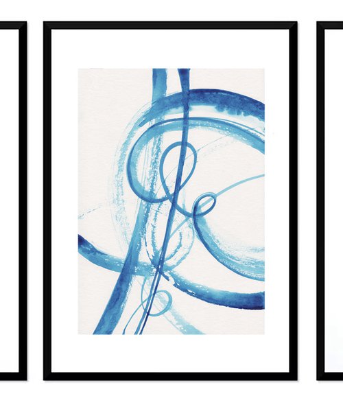 "Calligraphy In Blue" by Alexandra Dobreikin