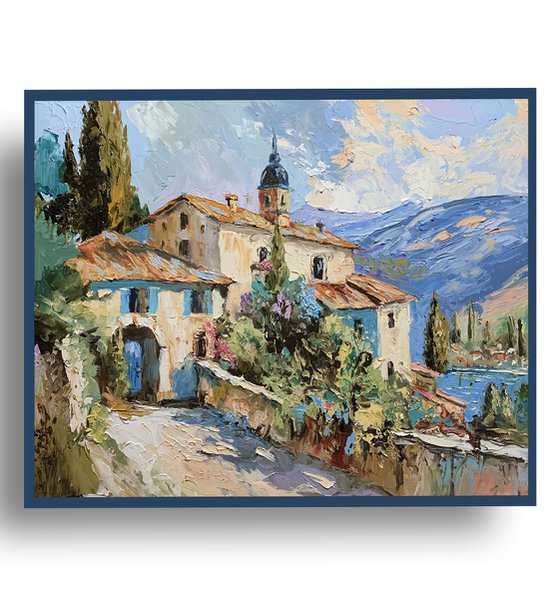 Tuscan villa on the lake.