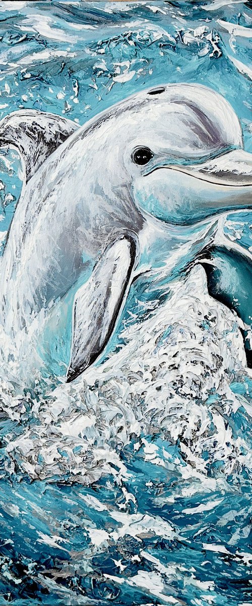 Ocean Whisper ( Dolphin) by Elena Adele Dmitrenko