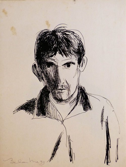 Self-portrait 1999-1, 32x24 cm by Frederic Belaubre