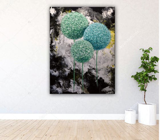 Lollipop - Large Abstract Painting 40" x 30"