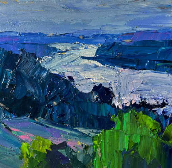 The River Flows along the Forest