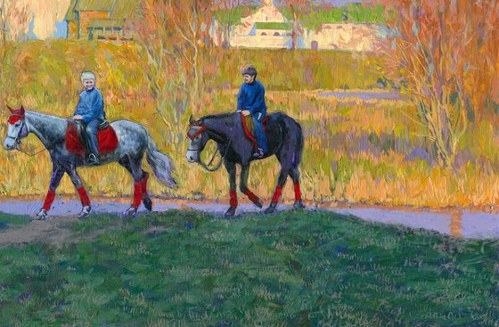 Suzdal. Horse riding