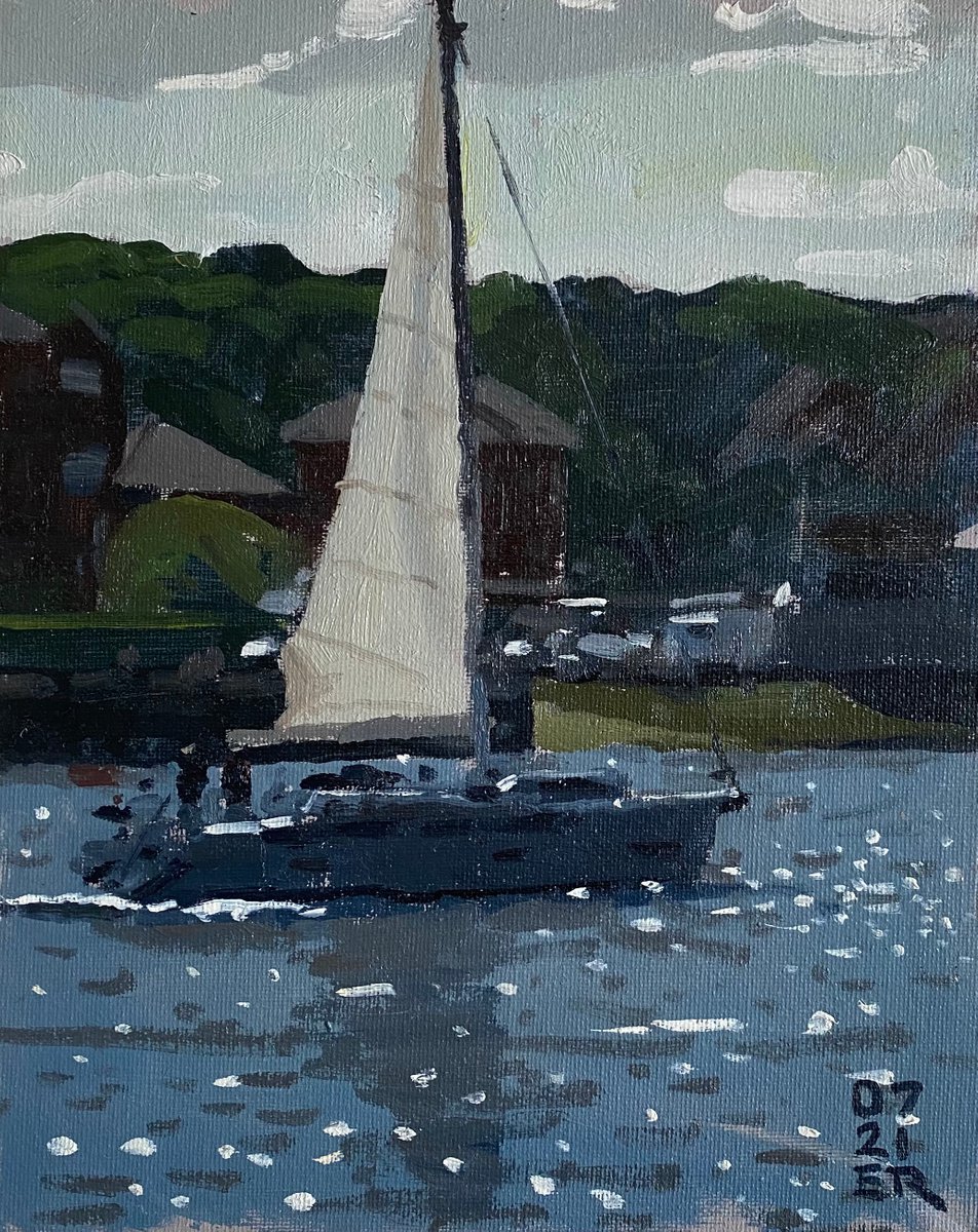 Sailboat on River Itchen by Elliot Roworth