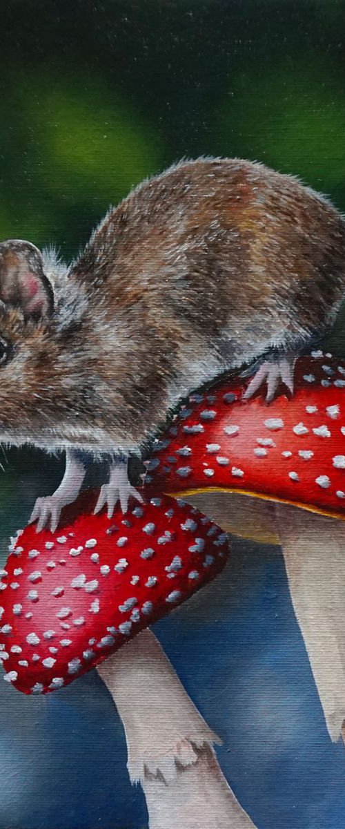 Fly Agaric with Mouse #2 by Jayne Farrer