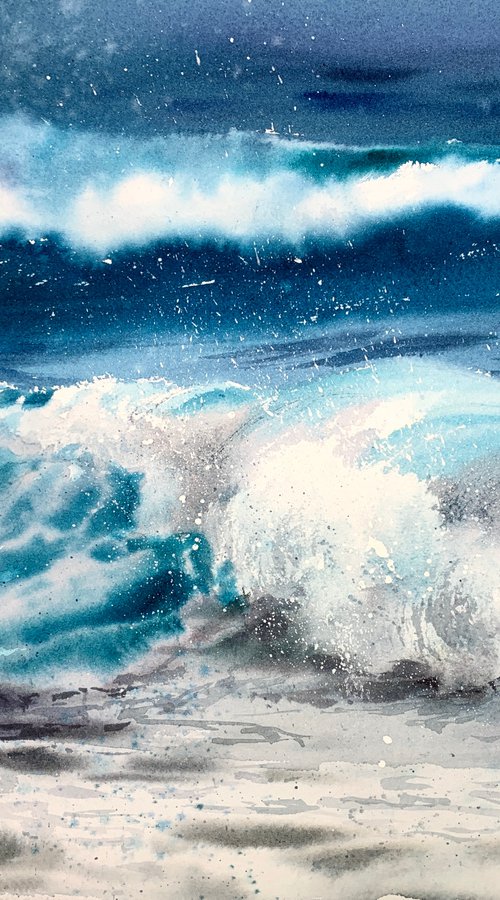 Waves In The Sea #2 by Eugenia Gorbacheva