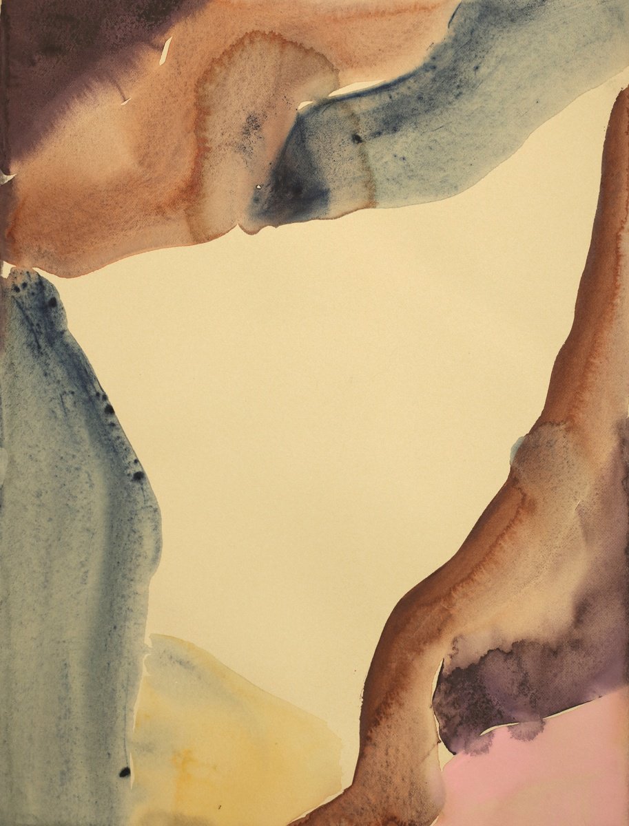 Organic Abstract Watercolour By Melissa Mcgill, 11 X 15", Things Change No 2, Original Artwork