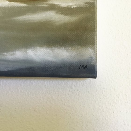 A Home At The End Of The World - Original Seascape Oil Painting on Stretched Canvas