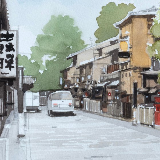 Hanami-koji Lane in Gion, Around 2012