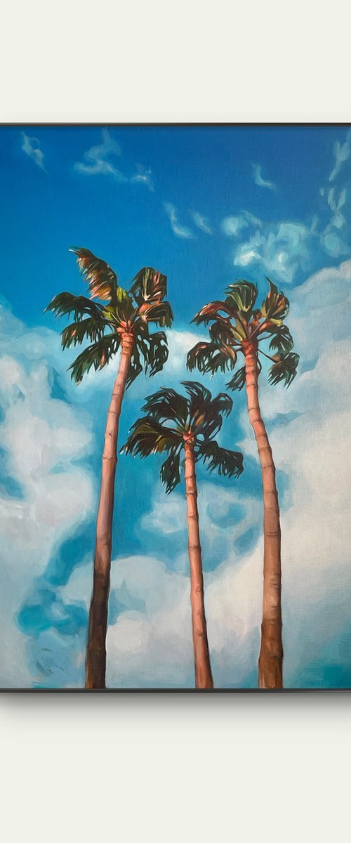 Palm trees and sky by Guzel Min