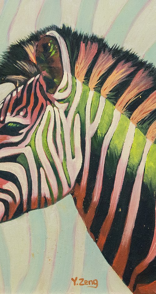 Neon zebras by Yue Zeng