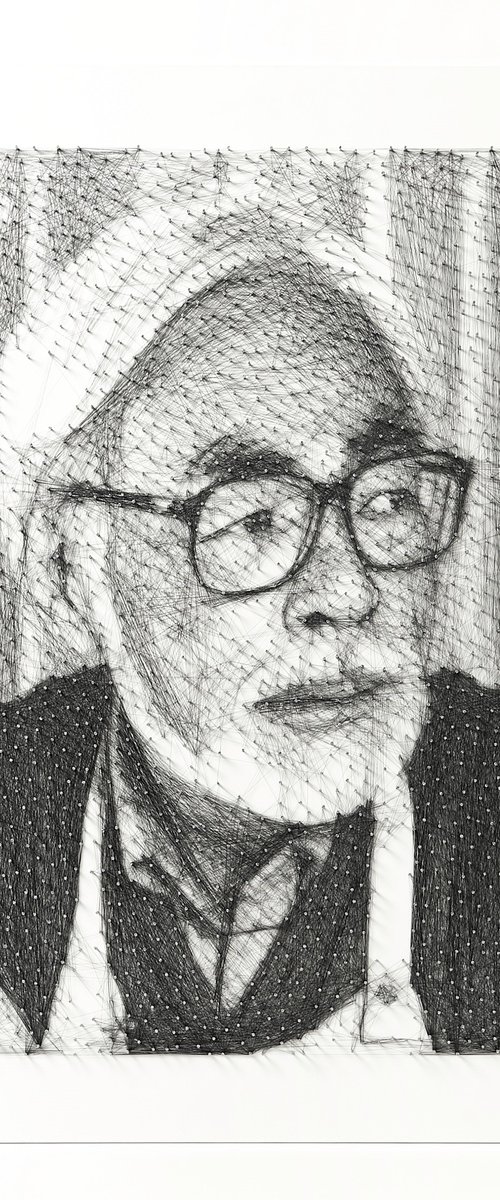 Showcasing a portrait of Hayao Miyazaki by Andrey Saharov