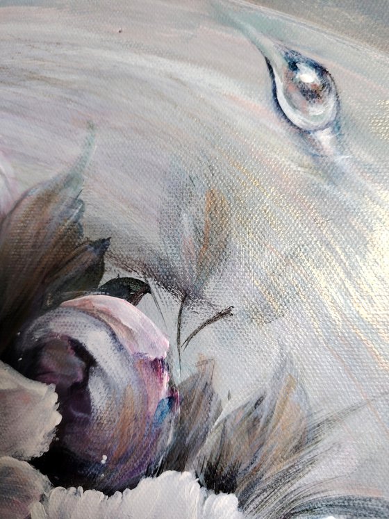 Embrace of peonies. Original.