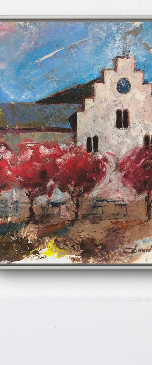 Zierkirschen am Rathausplatz by Olga David