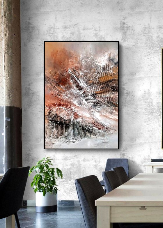 Let me free 70x100cm Abstract Textured Painting