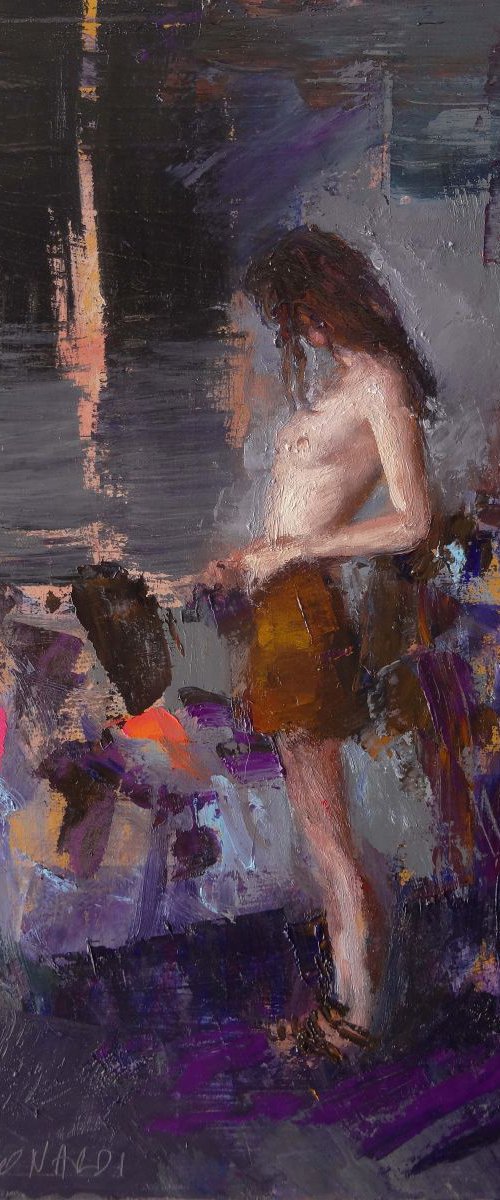 La petite jupe en daim by Manuel Leonardi