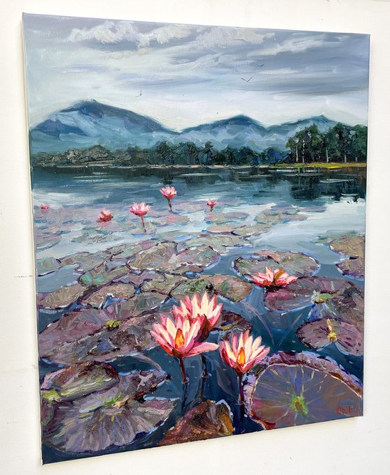 "Lake with lilies"