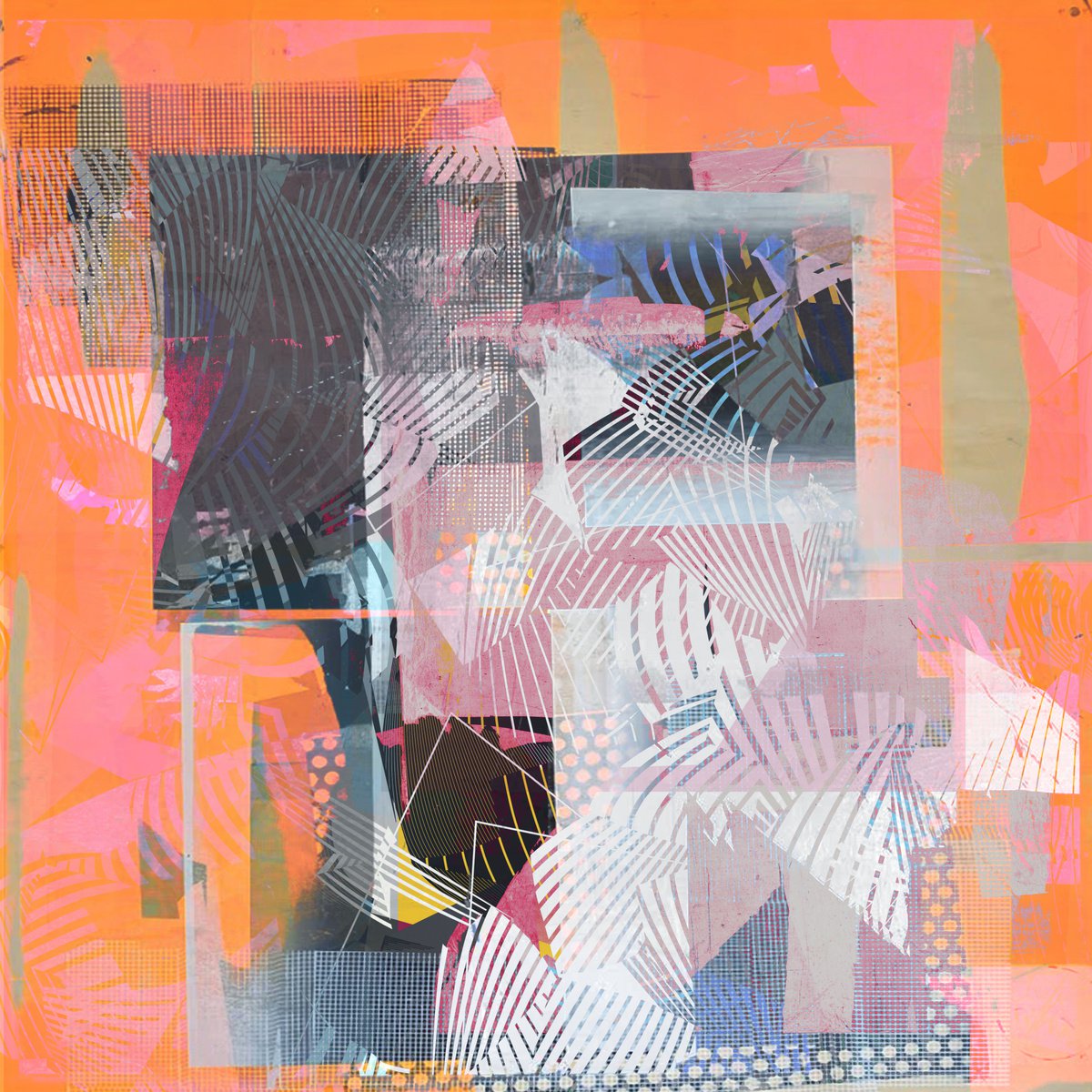 Abstract Limited Edition Print By The Most Active, 20 X 20", I Hear You, Original Artwork