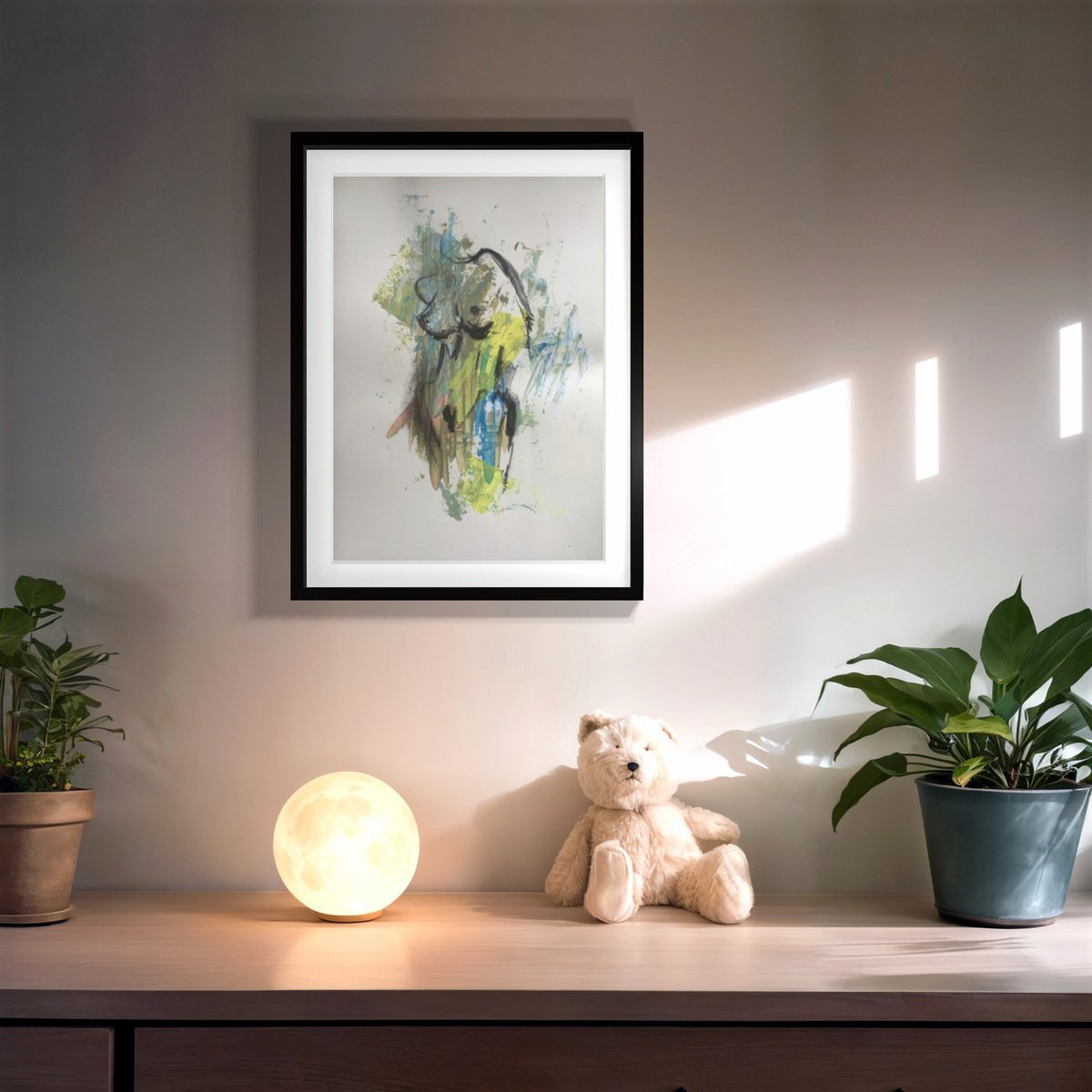 Impressionistic Portrait Acrylic Painting By Olga Pascari, 8 X 11", Woman Body, Original Artwork