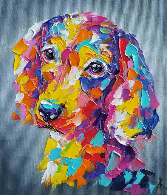 Look of kind eyes - dog, animals, oil painting, dachshund dog, dachshund, oil painting, pet, pet oil painting, gift, animals art