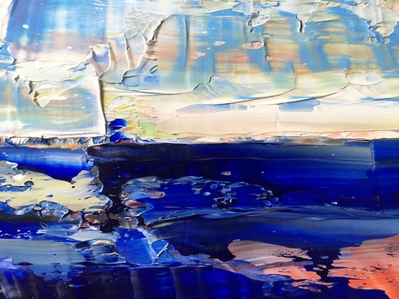 "Heart Of The Ocean" - FREE USA SHIPPING - Original PMS Oil Painting On Wood - 31 x 15.5 inches