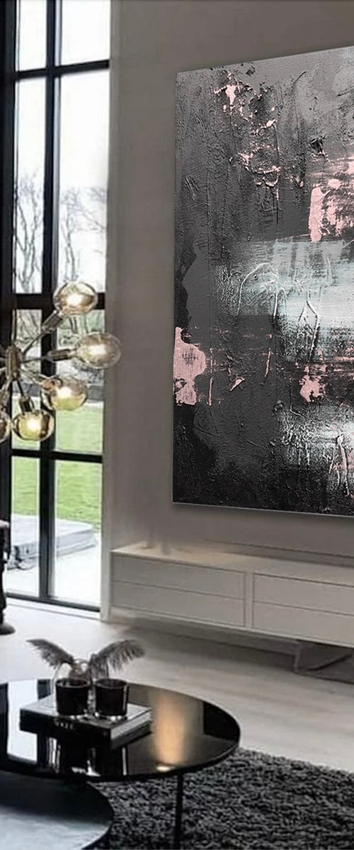 Abstract Black Pink by Indie Ru