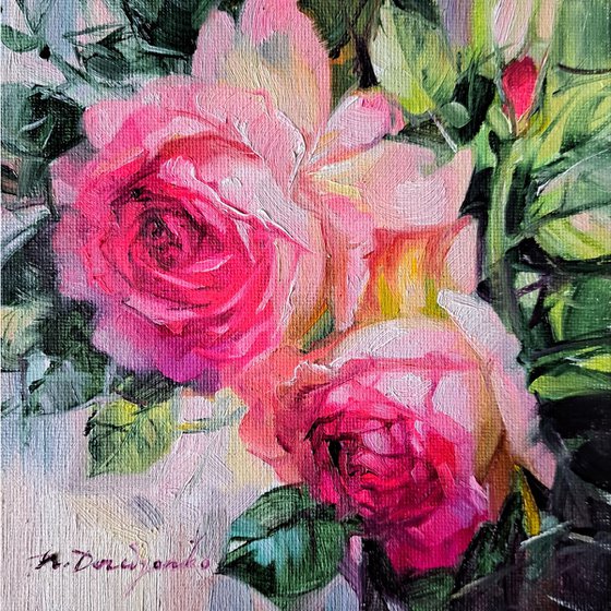 Roses flowers painting