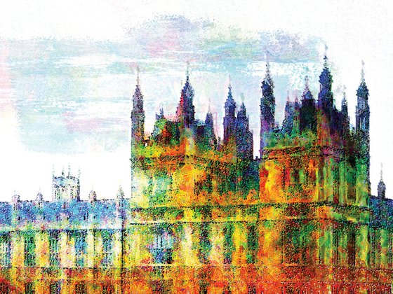 Colores, Londres, Big Ben/XL large original artwork