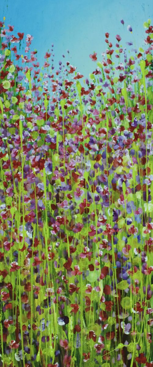 sweet peas in lime by Emma Sian Pritchard