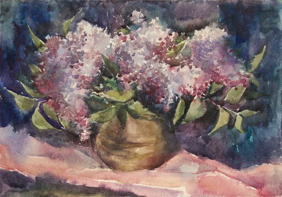 STILL LIFE FLOWERS LILAC