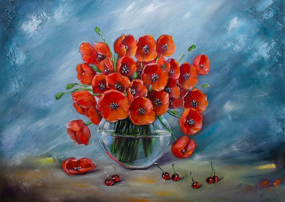 Red poppies