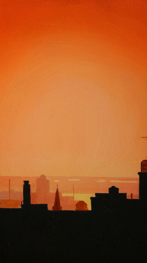 Rooftop Sunset by Ken Vrana