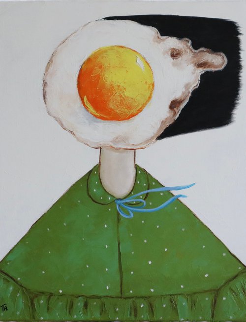 Egg Girl in green by Ta Byrne