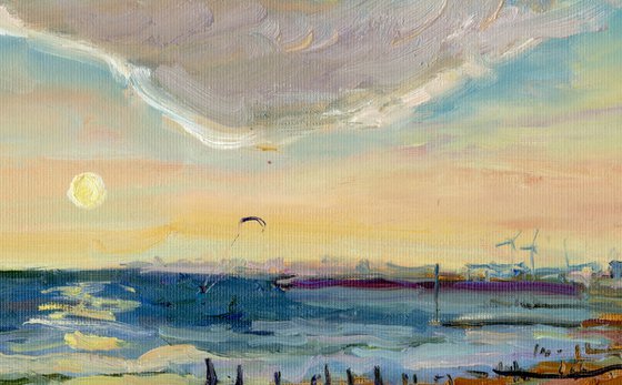 Sunset on the Hove beach 01