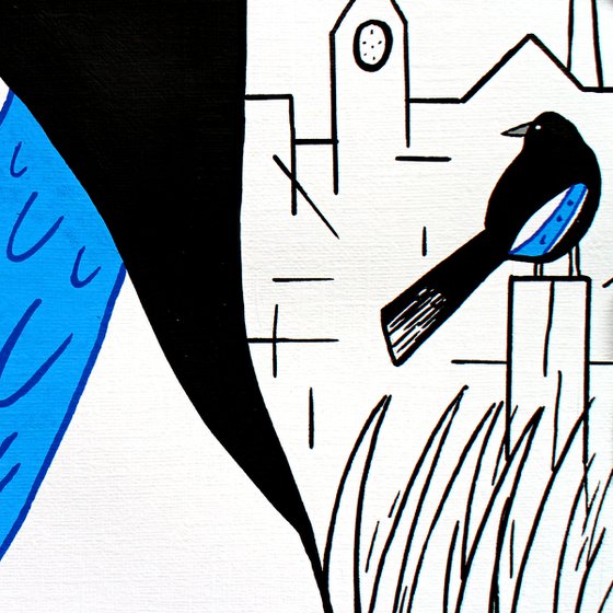 Magpie Painting A3 Paper