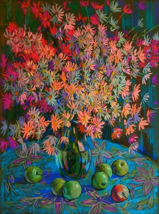 apples and flowers
