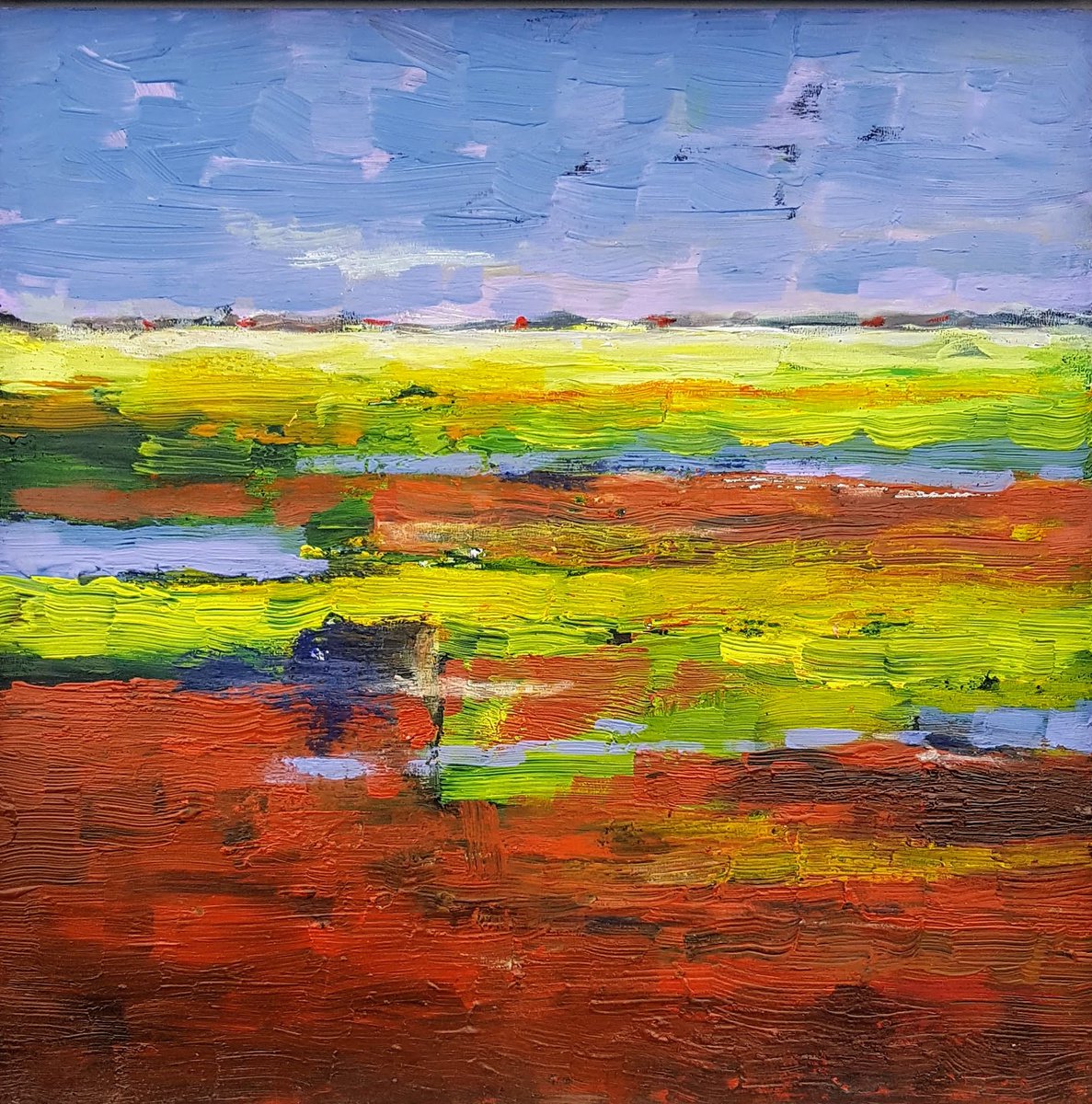 Positive abstract summer color landscape by Wim van de Wege