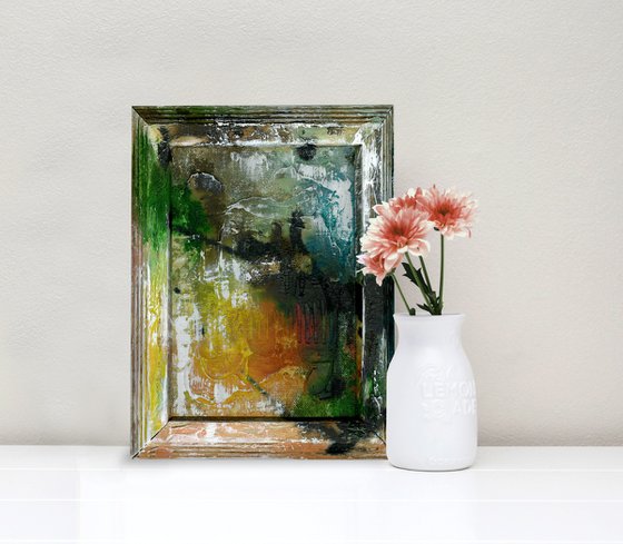 Hidden Voices 10  - Framed Abstract Painting  by Kathy Morton Stanion