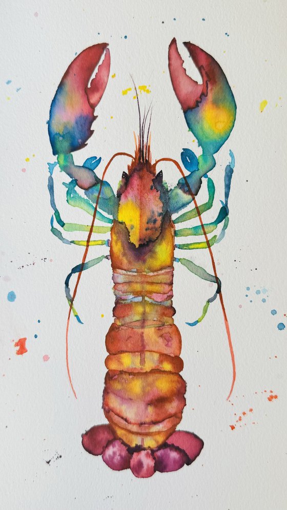 Original Watercolour Lobster