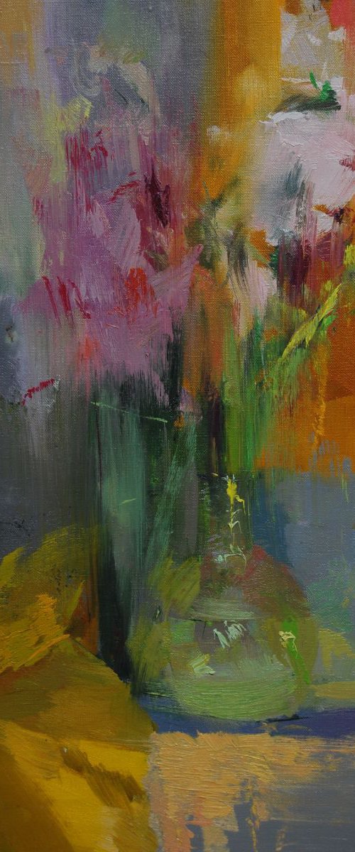 Abstract Floral Painting from Still Life Series 2015 , " Summer Taste " by Yuri Pysar
