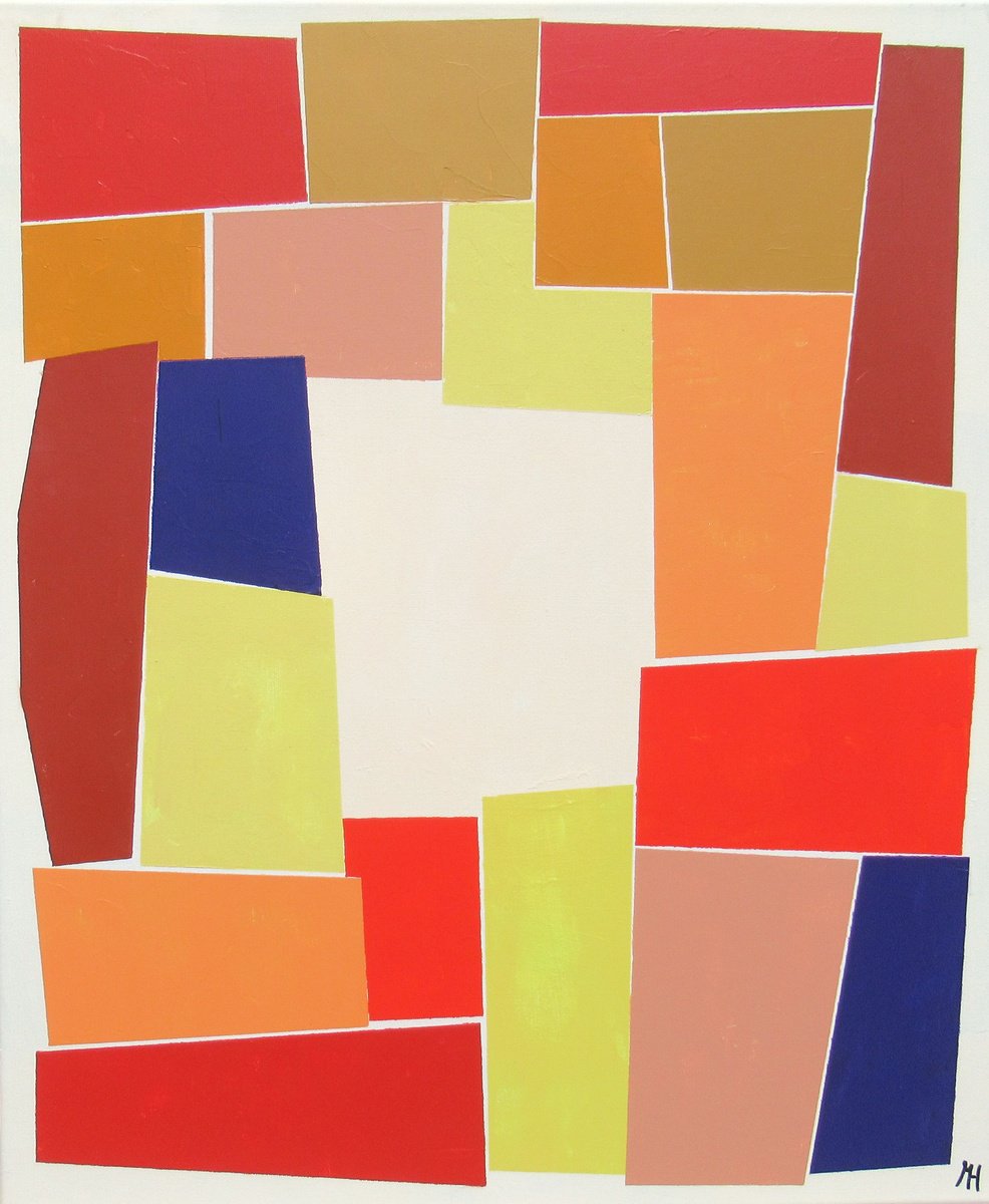 Abstract Acrylic Painting By Megha Hendrick., 20 X 24", Aspects # 13., Original Artwork