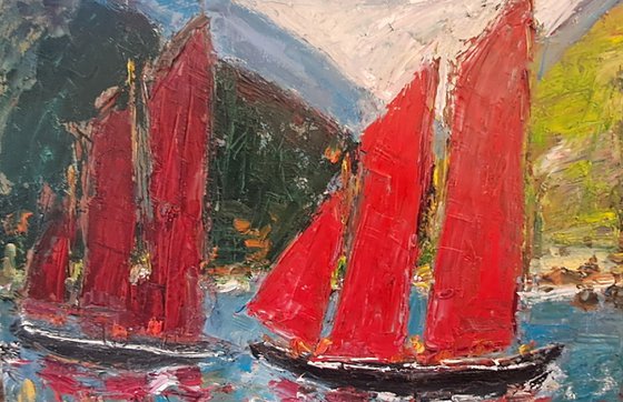 Galway hookers  in Connemara