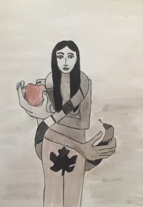 Eve and the red apple by Paul Simon Hughes