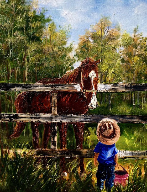 Little cowboy. Wall decor. Art.