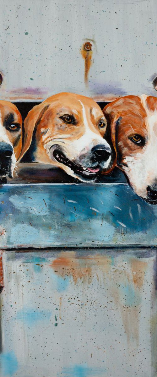 HAPPY HUNT HOUNDS HEAD HOME by Diana Aungier-Rose